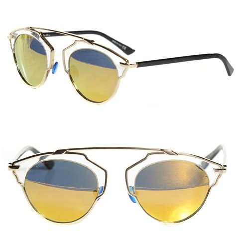 dior blue and gold sunglasses|christian dior mirrored sunglasses.